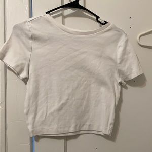 White crop top